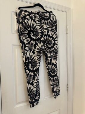 Tie-Dye Black & White Jogger Pants for Women